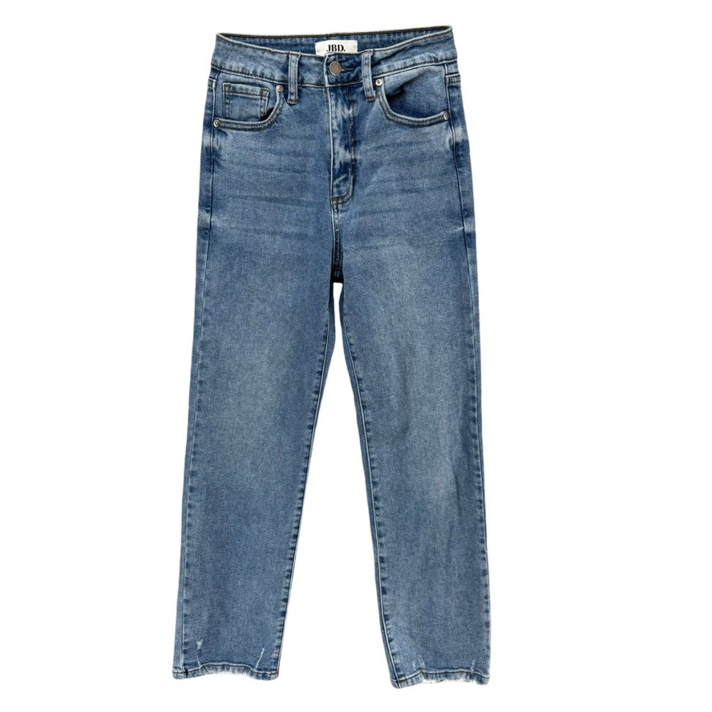 JBD Just Black Denim Jolene Straight Leg Jeans Womens Blue High Rise Size 24
